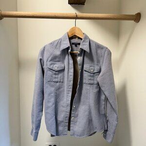 Burberry Light Blue Flannel Button-down // Womens L